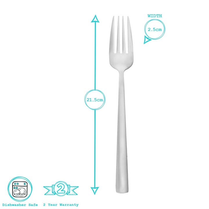 Rinkit Ltd - Wholesale Table Fork - 21.5cm Tondo Stainless Steel Dinner Fork - By Argon Tableware5