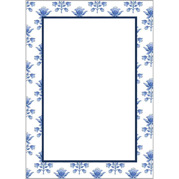 In Stock 5x7 Tulip Block Print Notepad for wholesale by WH Hostess Social Stationery