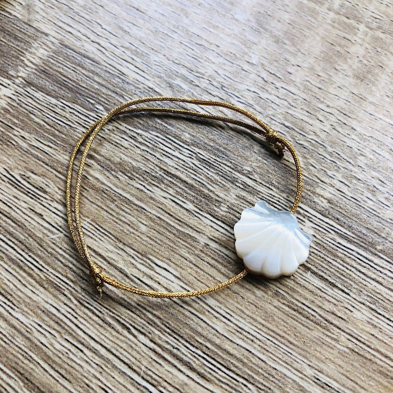 YSIE - Wholesale Beaded Bracelet - Kids - Adjustable cord bracelet for children Mother-of-Pearl Camille4