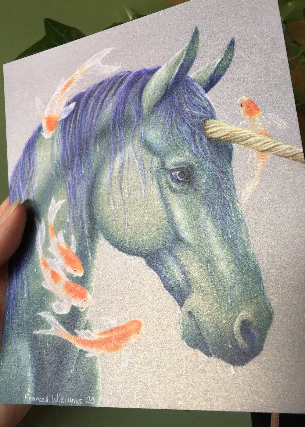 Frances Williams Art – wholesale Art print – Water Unicorn Art Print1