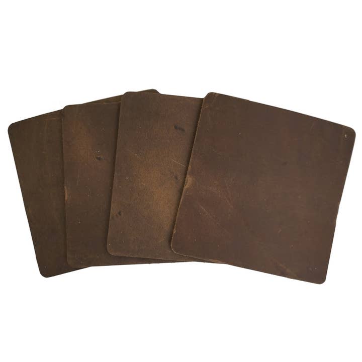 Lot de 4 sous-verres en cuir Ultra pour la vente par Rustico