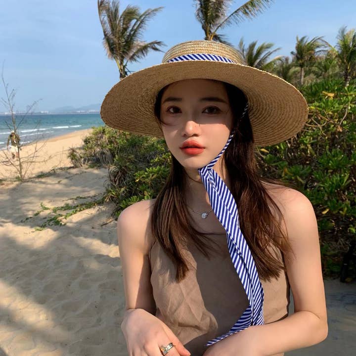 ACCITY - Wholesale Straw Hat - Women's - LARGE BRIM STRAW HATS FOR WOMENS BEACHWEAR_CWAH11571