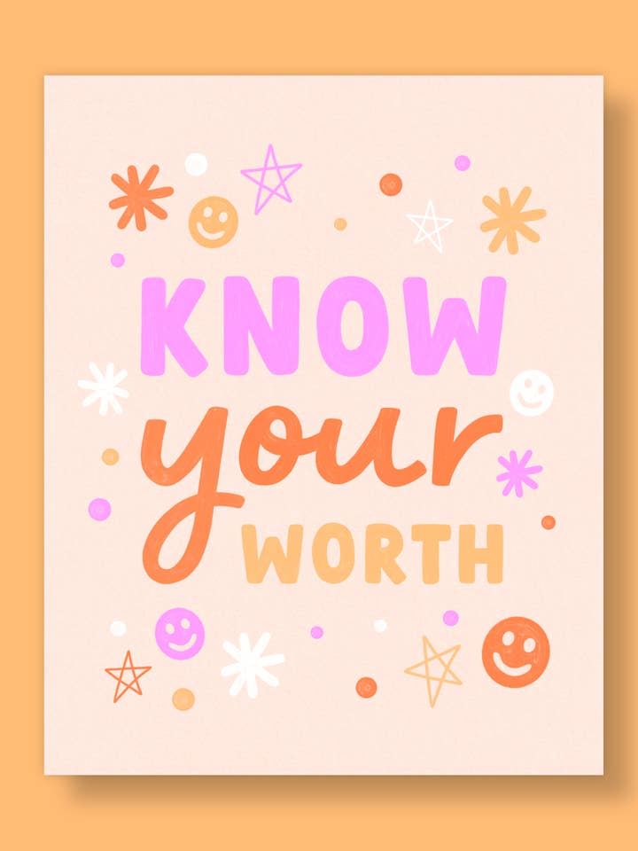 Know Your Worth for wholesale by Lucy Besch Designs