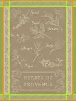 French jacquard tea towel HERBIER LIN ( HERBES DE PROVENCE for wholesale by T.O.P.I imports