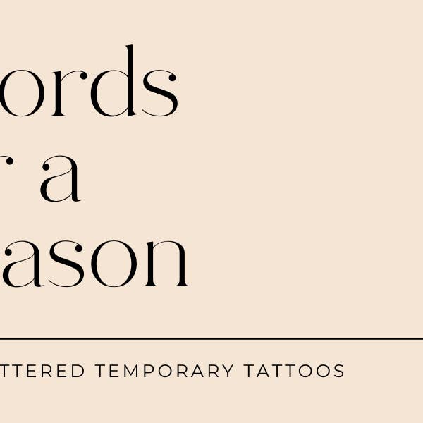 Words for a Season - Wholesale Temporary Tattoo - Rejoice Calligraphy Temp Tattoo | Skin and Hat Tattoo2