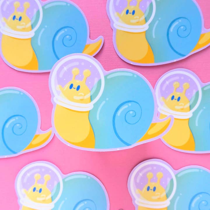 Ham Eye Am - Wholesale Sticker - Space Snail Vinyl Sticker: Cottagecore Sci-Fi Design1