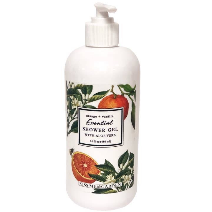 Orange Vanilla Shower Gel 16 oz for wholesale by Kiss Me in the Garden