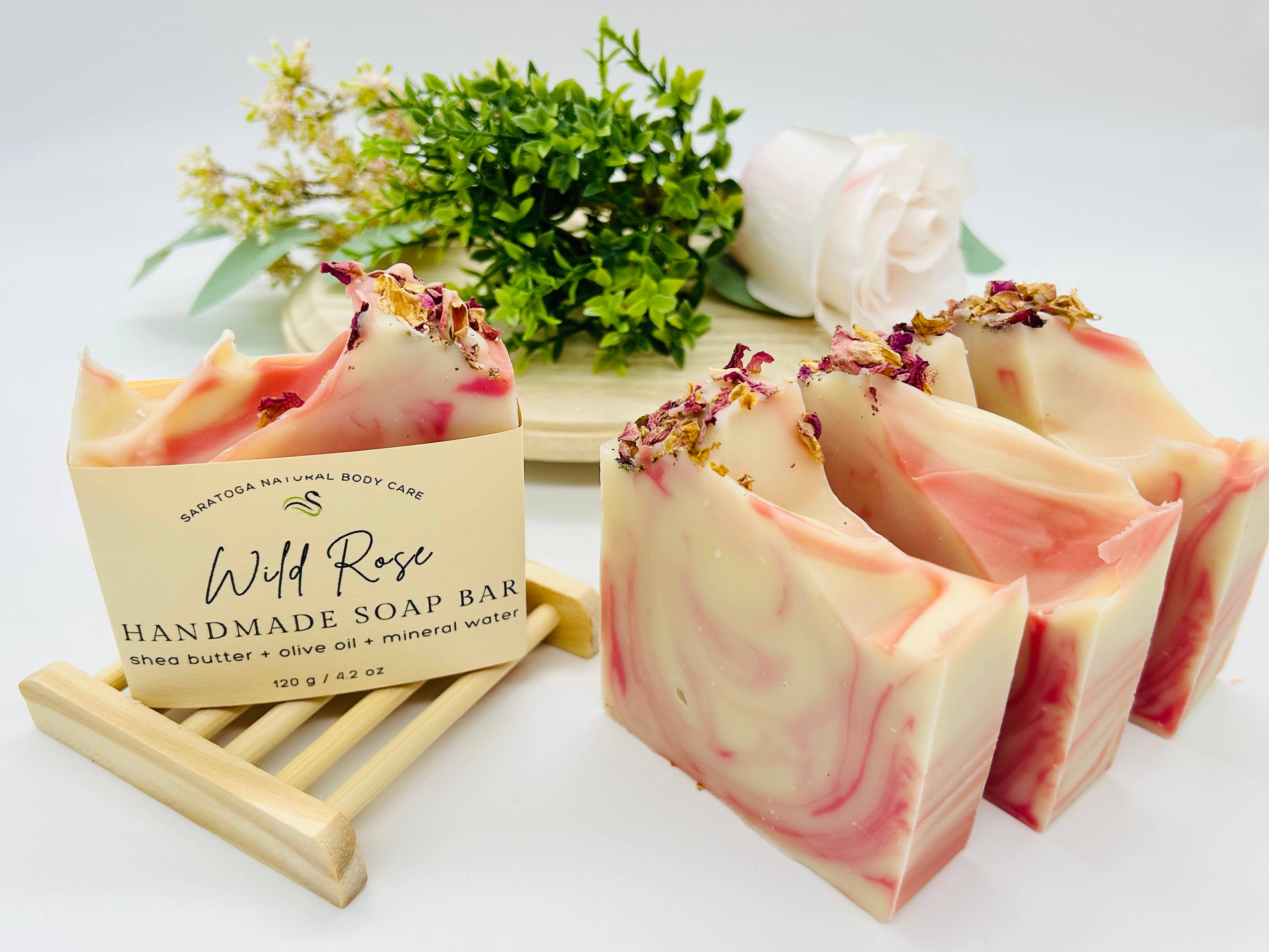 SARATOGA SOAP COMPANY - Wholesale Bar Soap - Wild Rose Handmade Soap Bar VEGAN COLD PROCESS2