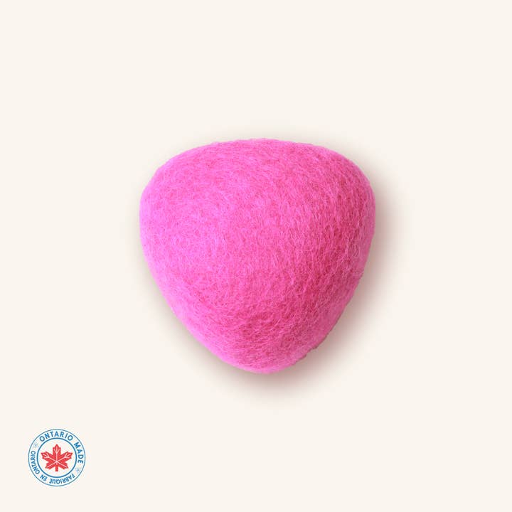 Handmade Wool Pink Triangle Cat Toy for wholesale by Moricat