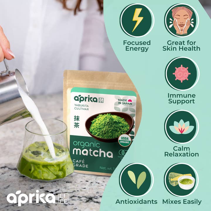 Aprikalife - Wholesale Health/Detox Tea - Japanese Matcha Green Tea Powder, Culinary Grade 30g/1.05oz