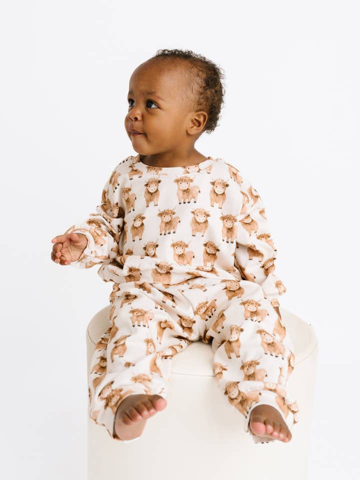 Little One Shop - Wholesale Top & Pant Set - Baby - Mini Highland Sweatsuit