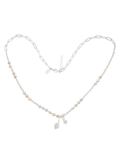 Leslii Halskette Kristallsteine Silber Rosa für den Großhandel von Leslii