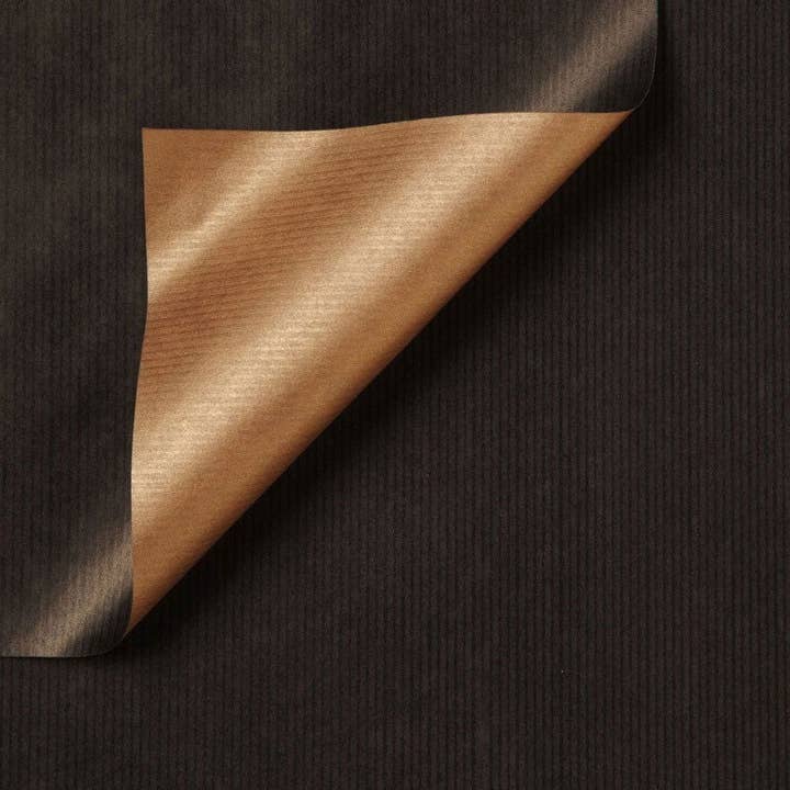 Plain Black Gold Wrapping Paper - Luxury and Stylish for wholesale by kadopapier.net