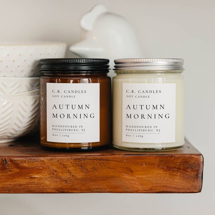 Bougie Matin d'Automne pour la vente par C.B. Candles