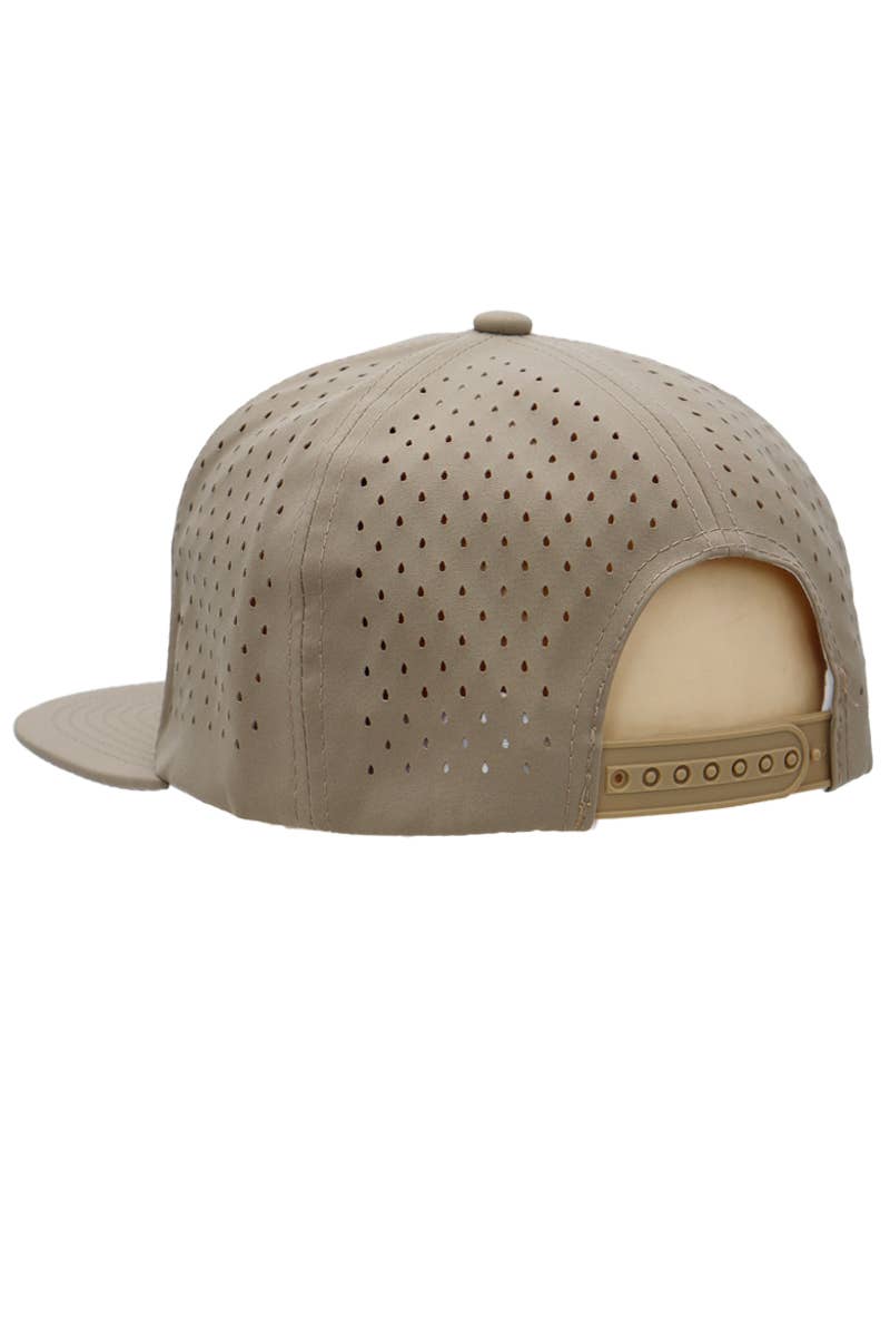 Cap Zone - Wholesale Flat Brim Cap - Men's - 7 Panel Perforated Cotton Poly Blend Snapback11