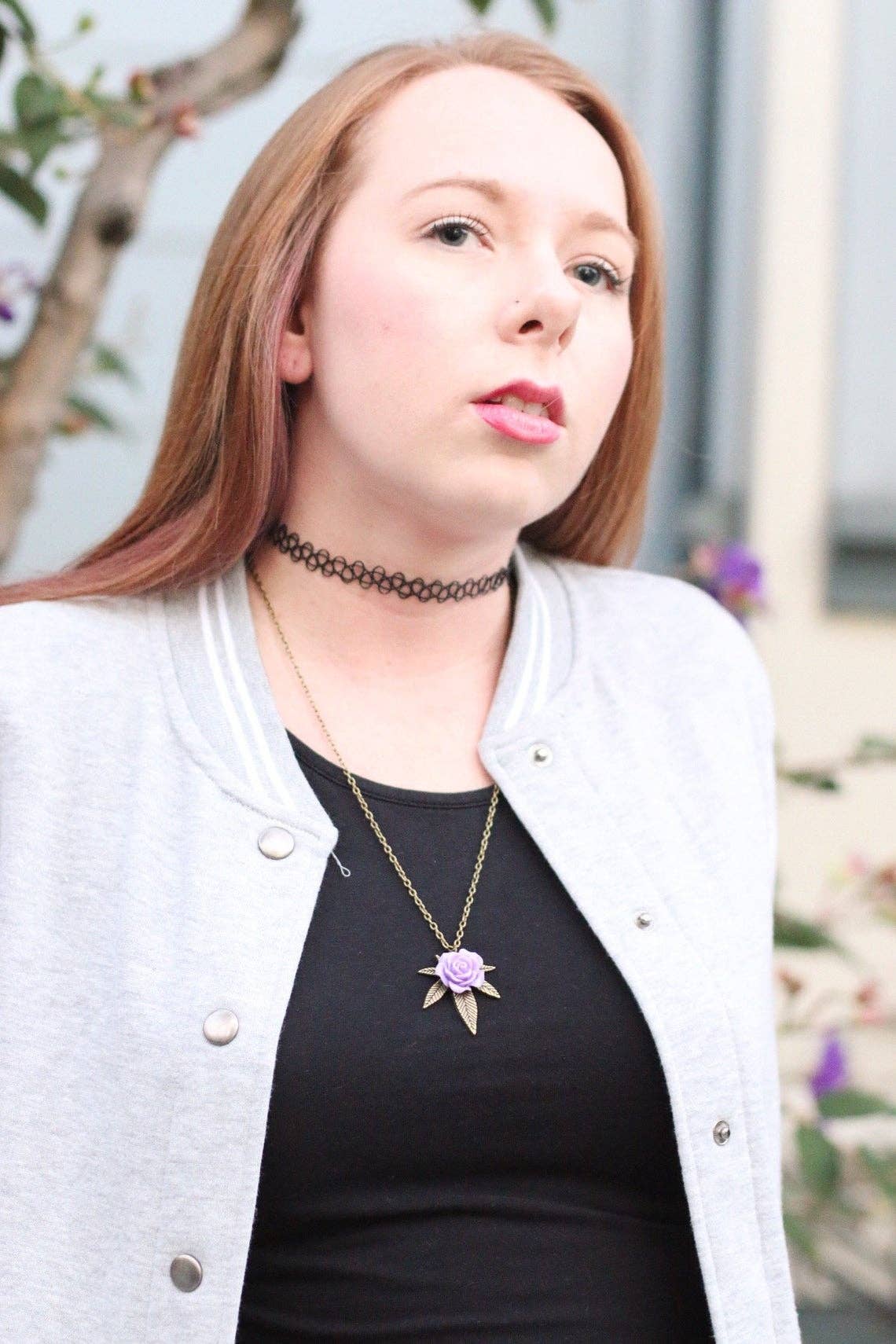 Smokies Toke Couture - Wholesale Pendant/Charm Necklace - Cannabis Rose Weed Necklace - Bronze Coral Marijuana Stoner2