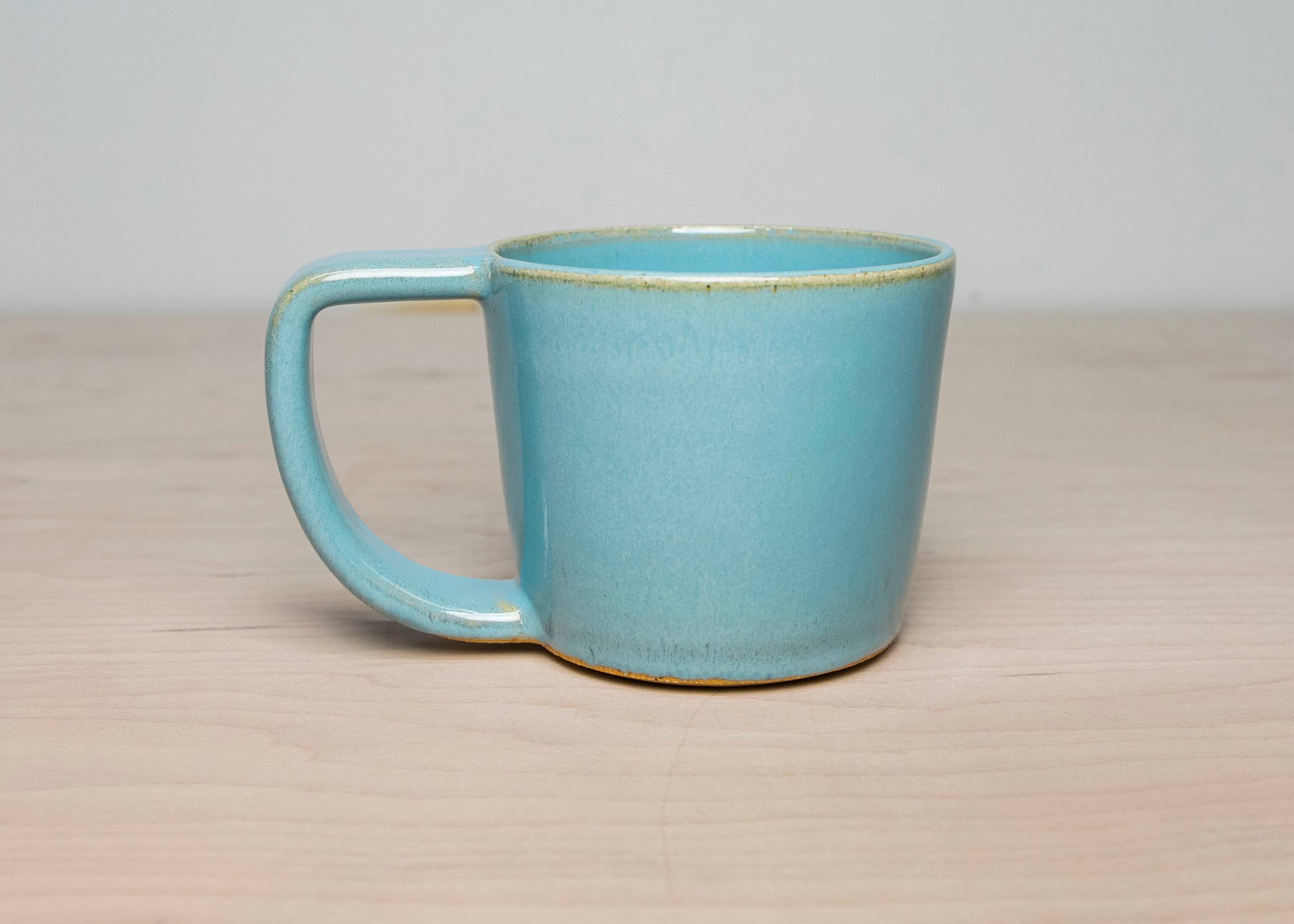 Harper and Co. - Vente Tasse à café - Tasse Moyenne Faite à la Main en Turquoise Semi-satiné - Taille Moyenne2