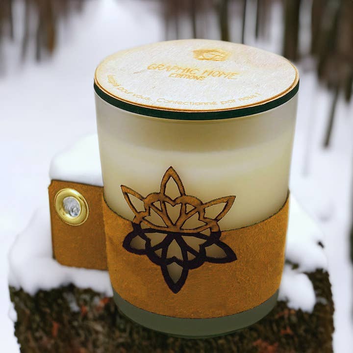 Bougie parfumée ROVANIEMI Flocon tissu pour la vente par Graphic Home Editions