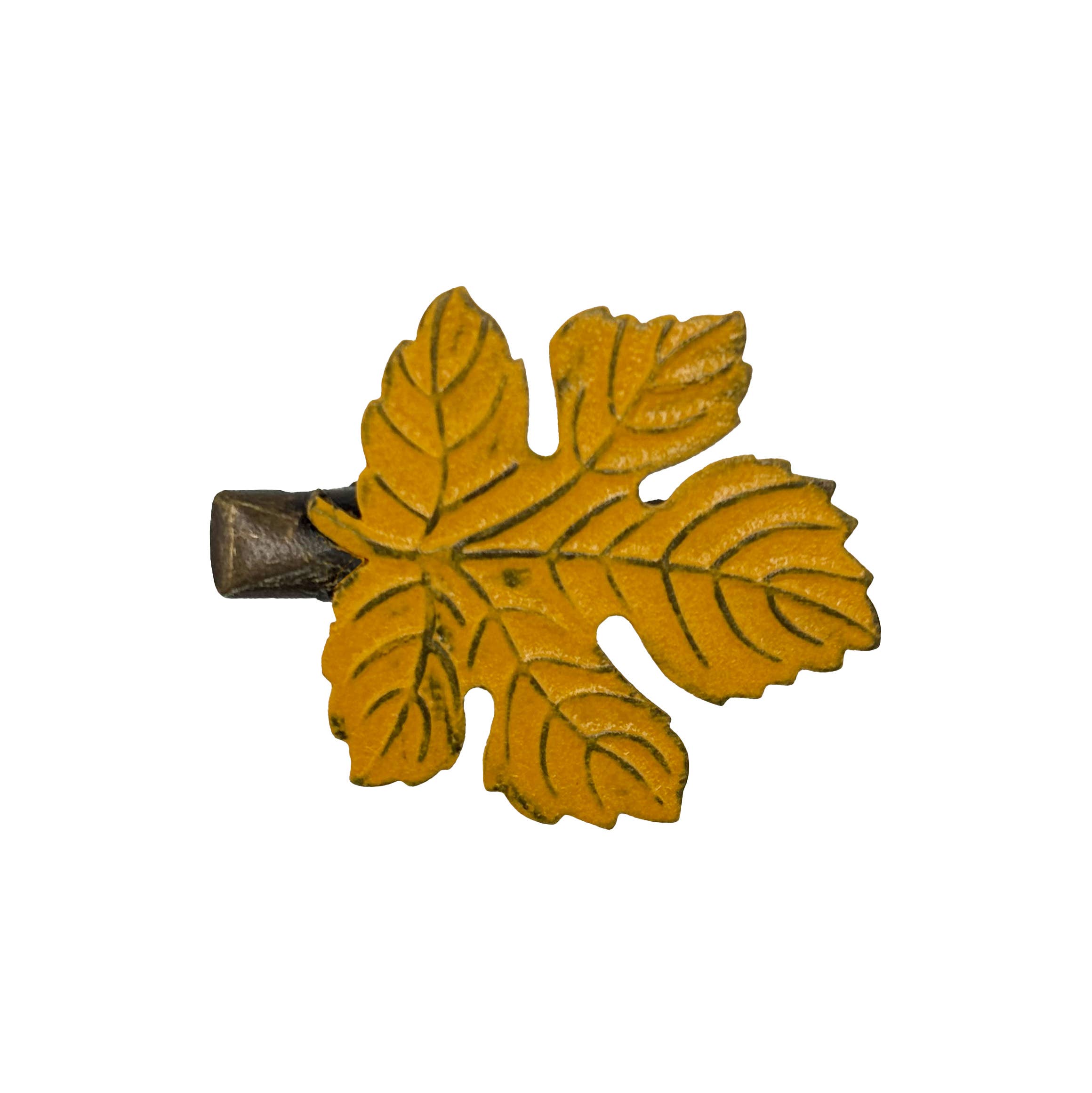 Gleeful Peacock - Wholesale Hair Clip - Women's - Branch Out Hair Clip-Hand Painted Fall Leaf-Alligator Clip3