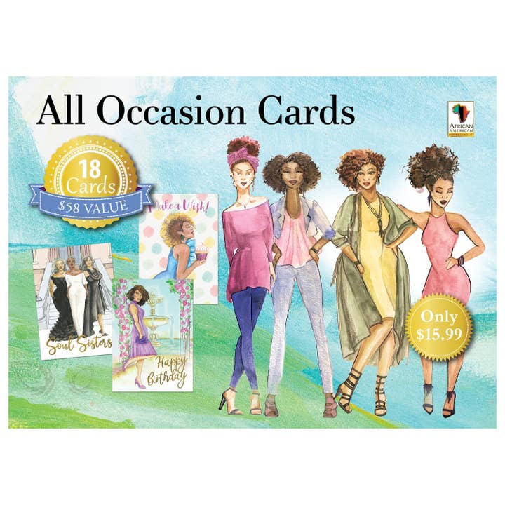 AOAB820 All Occasion Cards - Phenomenal Women Assortment for wholesale by African American Expressions