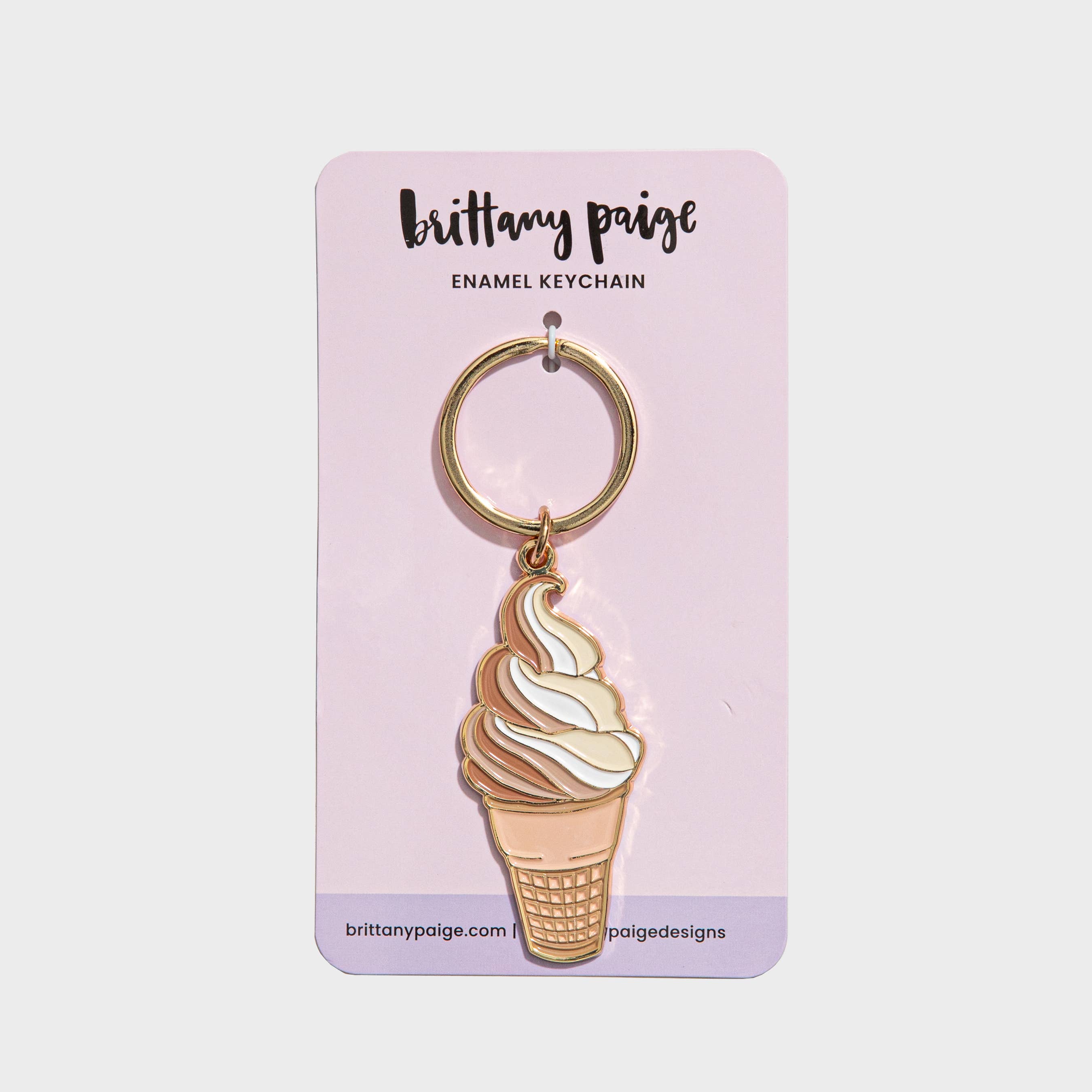 Brittany Paige - Wholesale Keychain - Women's - Soft Serve Ice Cream Cone Enamel Keychain Bag Charm1