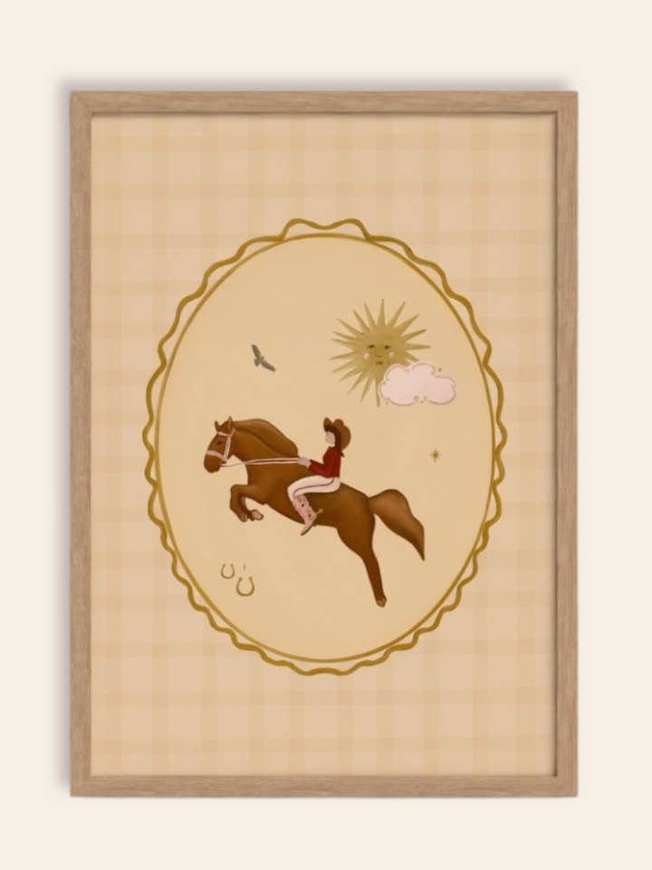 Giclee Art Print - Cowgirl Cameo for wholesale by Queen of the Rodeo