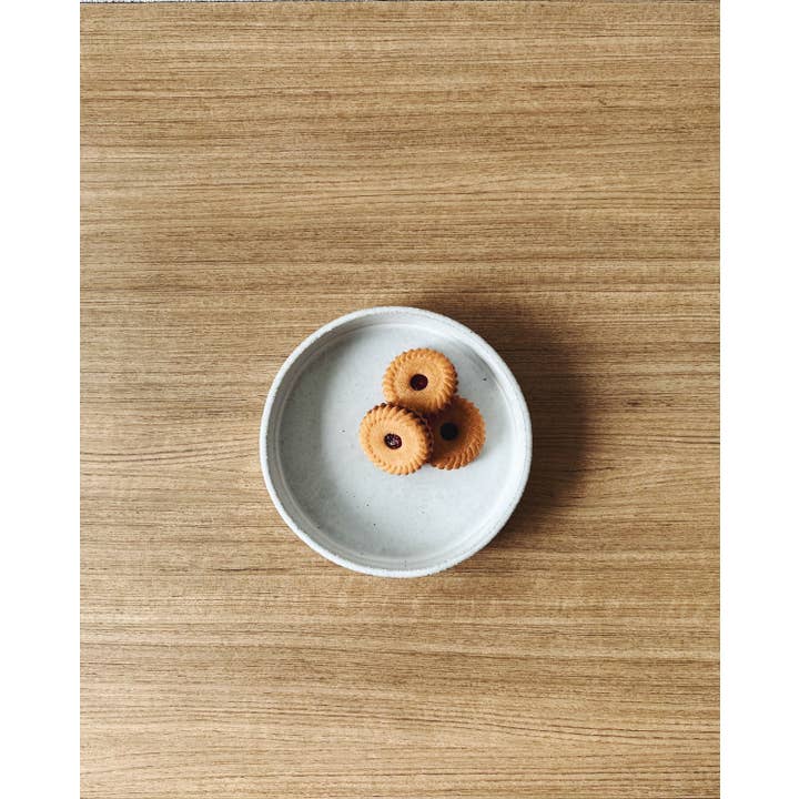 Jenn Johnston Ceramics - Wholesale Dinner Plate - white straight edge flat plates