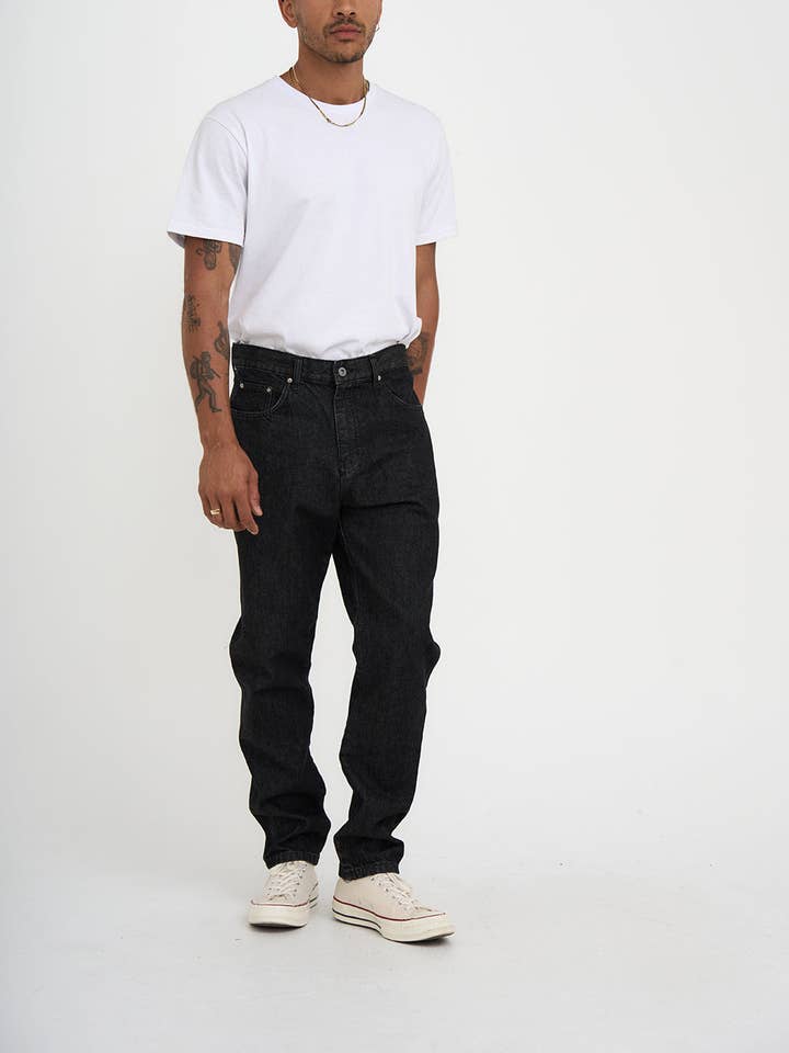 Dixon Tapered Jean - Washed Black for wholesale on Faire