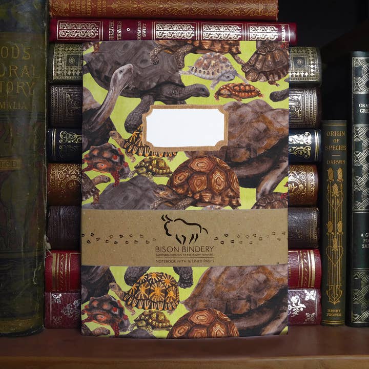 Cuaderno Reciclado A5 Creep Of Tortoises - 76 Páginas Rayadas para venta al por mayor de Bison Bindery
