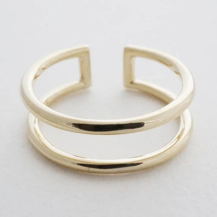 Double Stack Ring for wholesale by Honeycat Jewelry