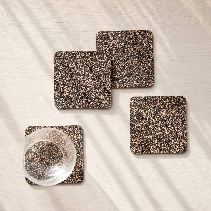 LIGA - Wholesale Coasters - Dash Recycled Rubber & Cork Coasters | Square2