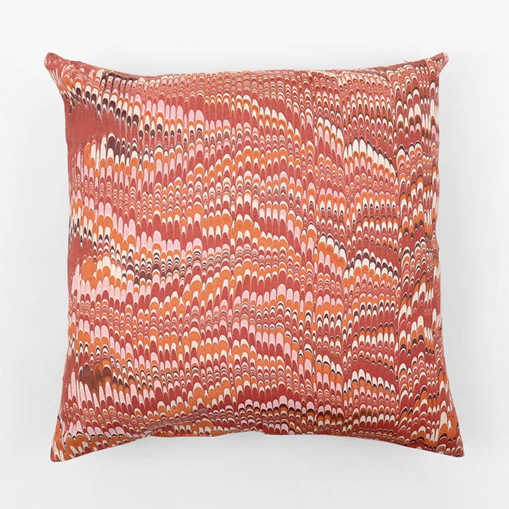 ALMOFADA EM ALGODÃO MARMORIZADO - VERMELHO MONTANHA por atacado de Craft Boat