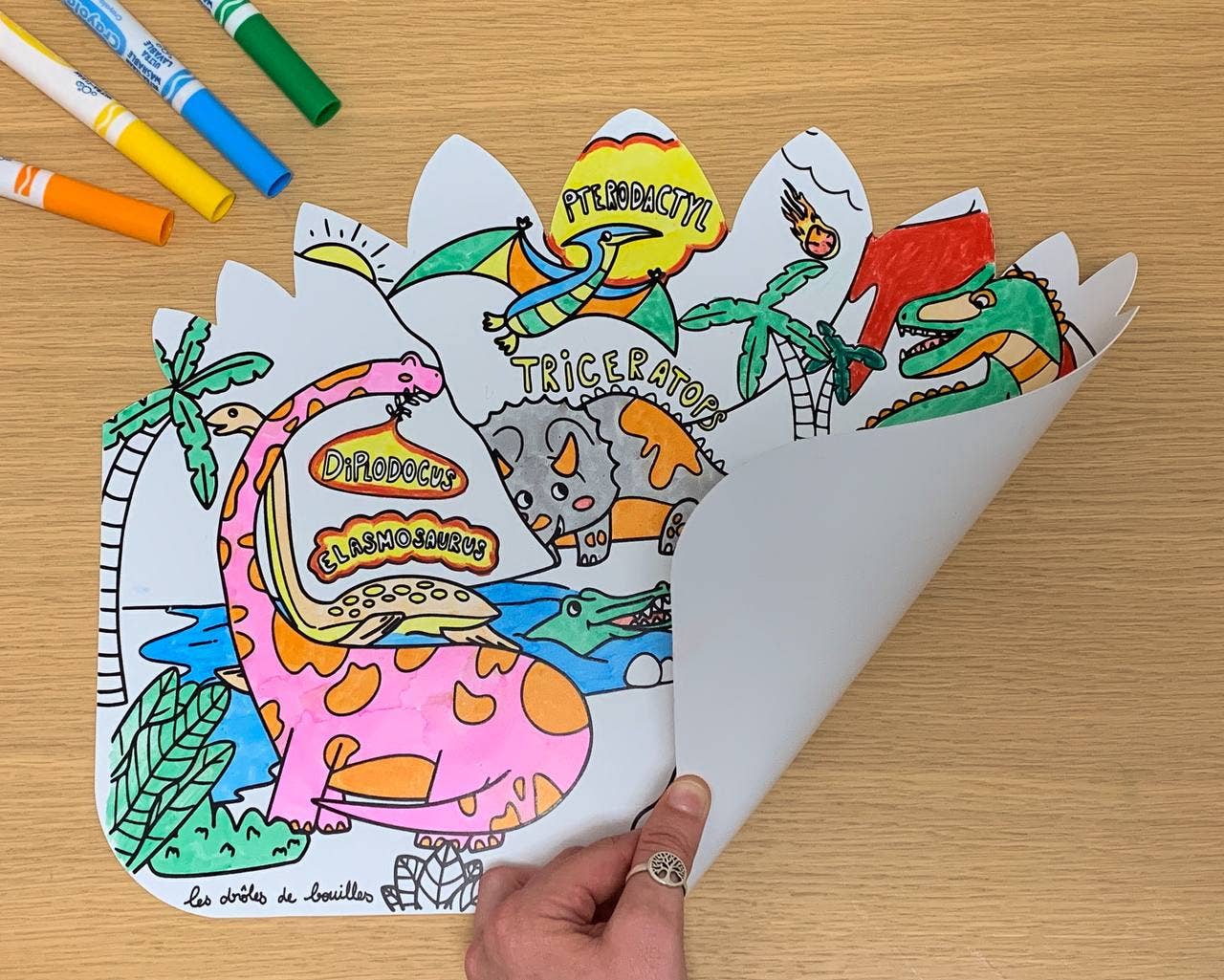 DB Kids - Wholesale Coloring Mat - Kids & Baby - Dino colourable and cleanable placemat for children2