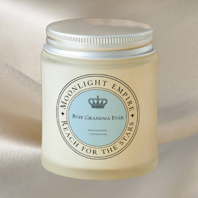 Meilleure grand-mère de tous les temps - Bougie de soja à la noix de coco de 200 g pour la vente par Moonlight Empire