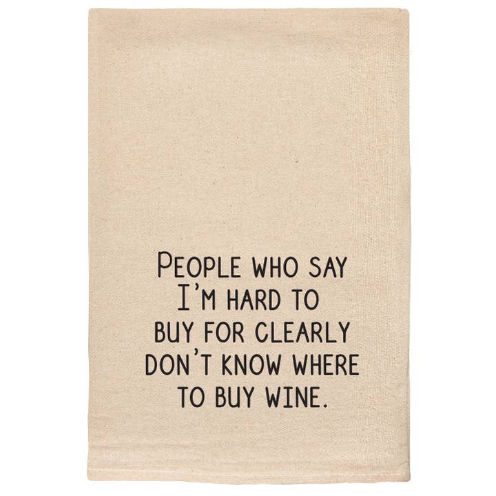Difícil de comprar para toalha de chá de cozinha cômica, atrevida e espirituosa por atacado de ellembee gift