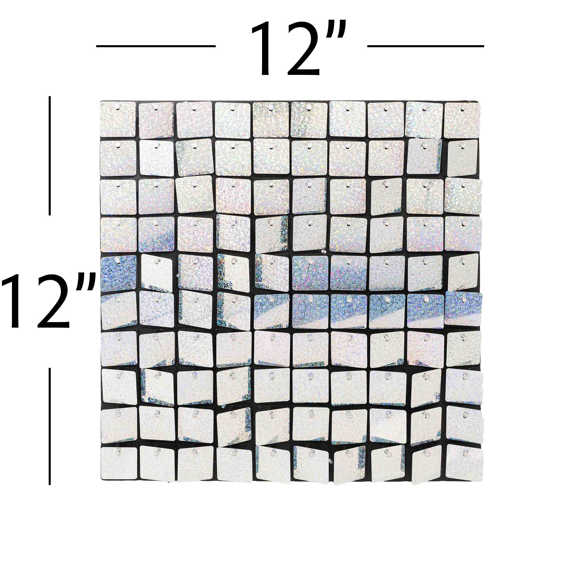Portofino International Trading, USA - Vente Panneaux décoratifs - Panneaux de toile de fond carrés à paillettes - Glitter Holographic1