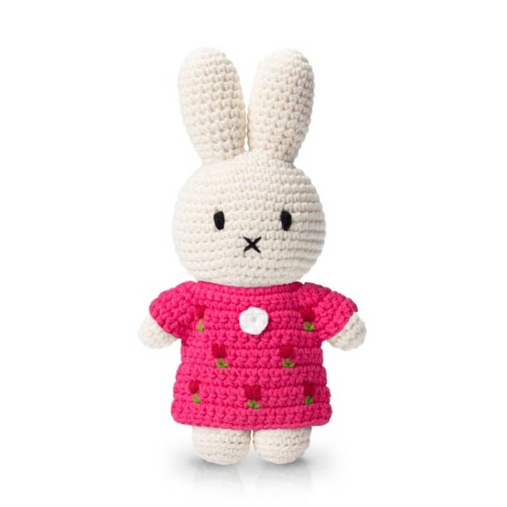 Crochet Miffy in Tulip Dress, Crochet Kawaii Bunny Doll for wholesale by TOMOPOD LLC