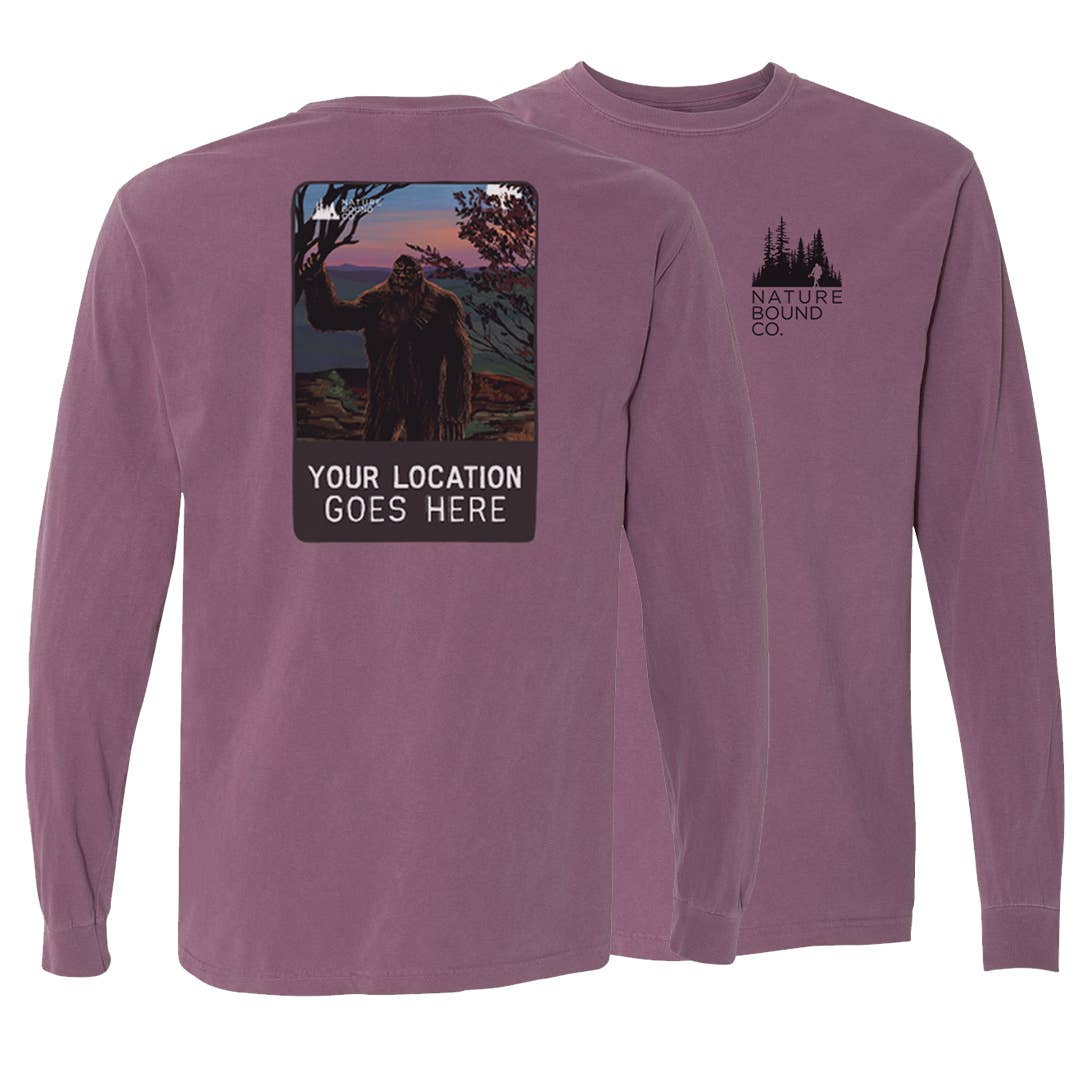 Nature Bound Co - Vendita all'ingrosso Maglietta serigrafata - Unisex - Camicia a maniche lunghe Sasquatch2