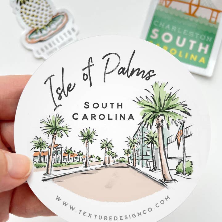 Texture Design Co - Wholesale Sticker - Sherbet Painted Streets - The Isle of Palms Sticker0