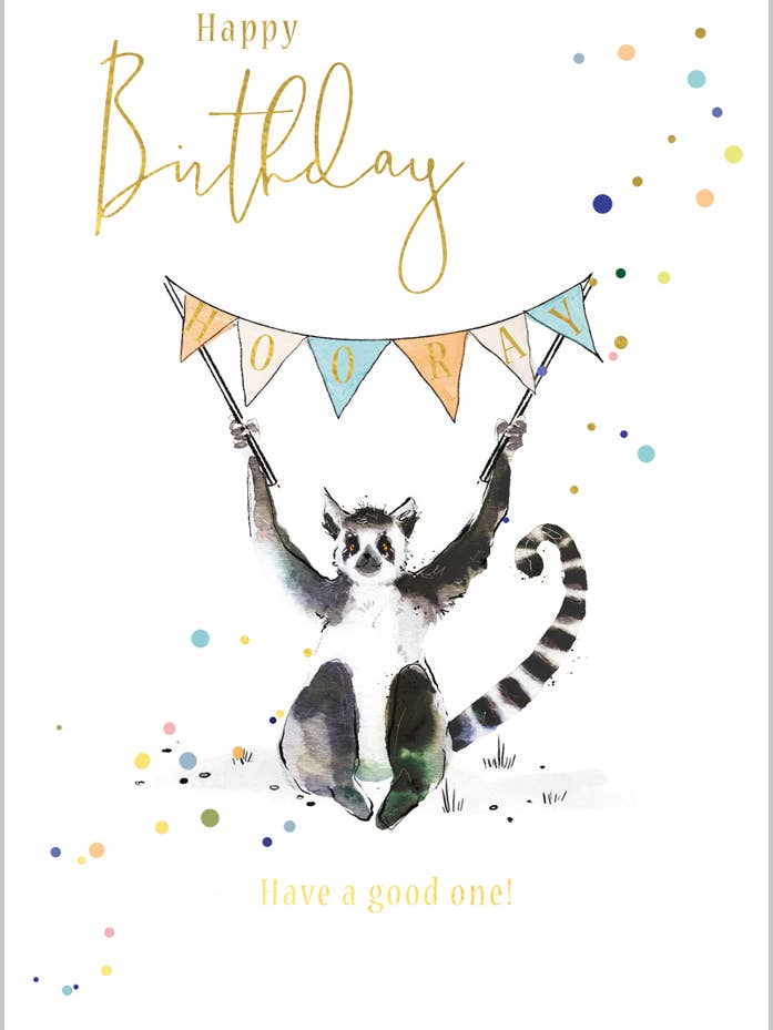 Födelsedagslemur för wholesale av Abacus Cards and Clare Maddicott Publications