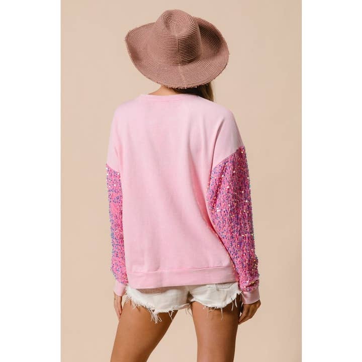 IVE - Wholesale Sweatshirt - Women's - Velvet Sequin Beard Santa Christmas Pullover7