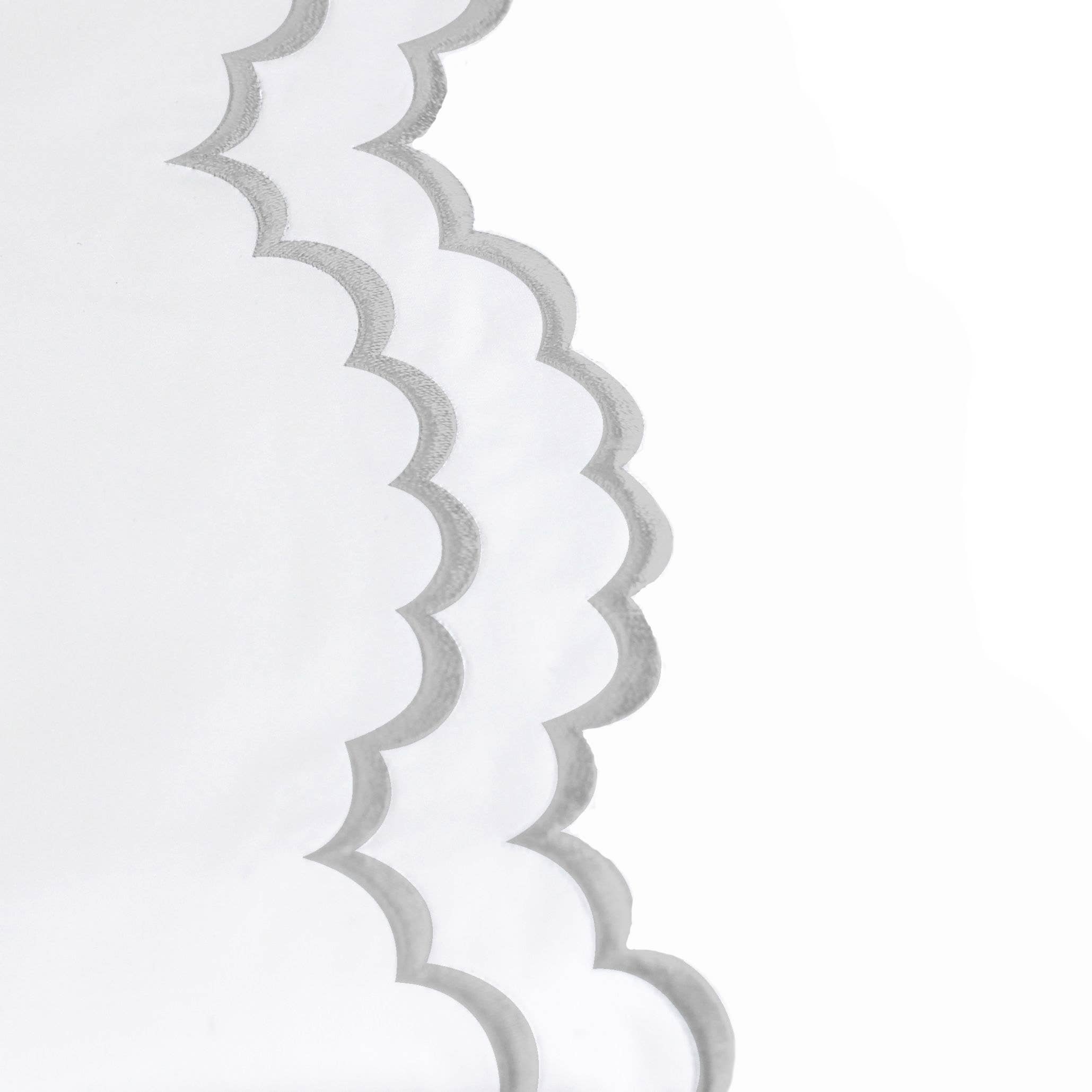 Mélange Home - Wholesale Sheet Set - Double Scallop Embroidered Cotton Percale Sheet Set7