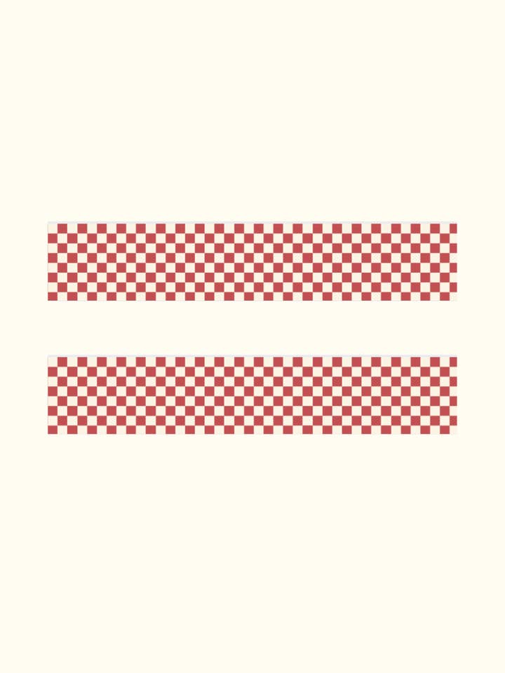 Rød Check Washi Tape for engroshandel hos Shellflower