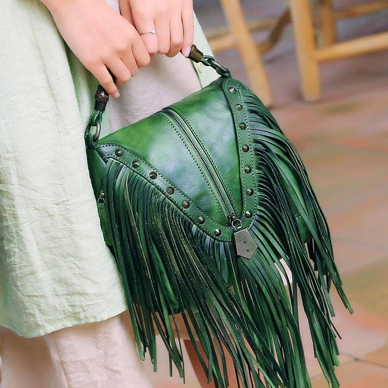 Native american style fringe purse. Made with 100% vegan materials