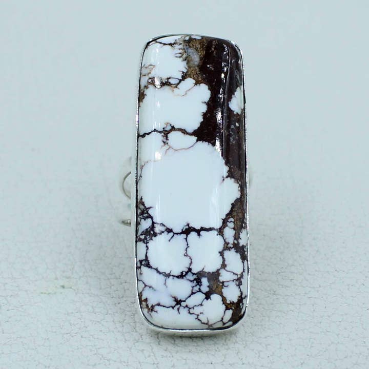 Anello Wild Horse Jasper in argento Sterling 925 per la vendita all'ingrosso da parte di Silvex Jewelry