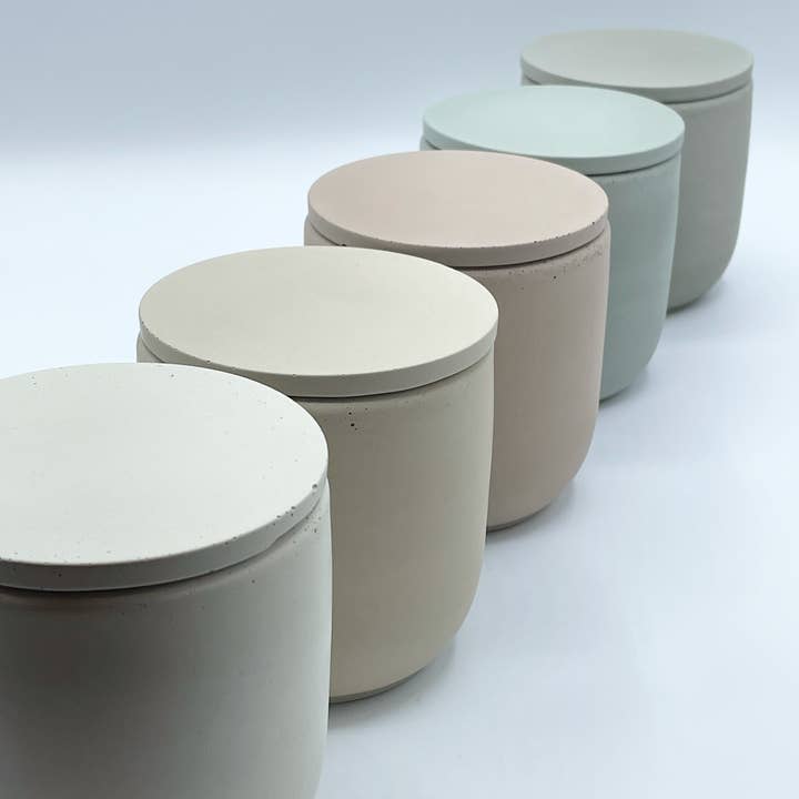 Colyer House Creations - Wholesale Candle Holder - Faire Exclusive Colors Handmade Concrete Candle Vessels 9oz
