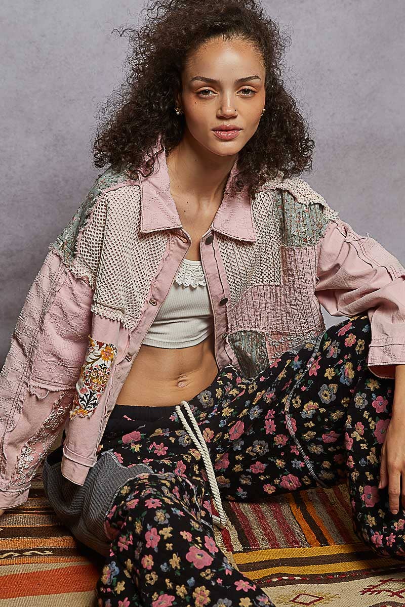 Pol Clothing - Vente Veste – femme - Veste courte à manches longues en patchworks6