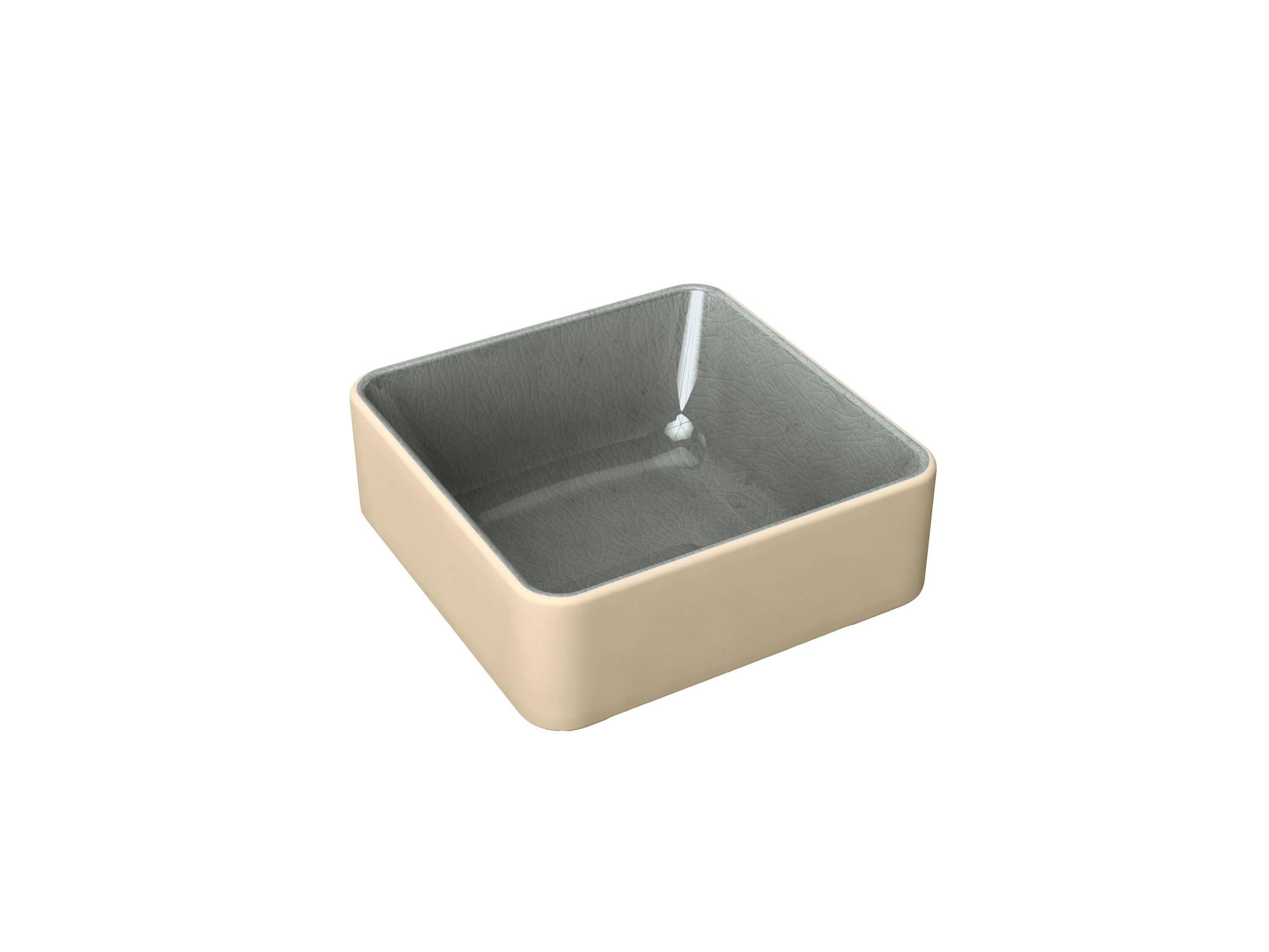 Bauscher Hepp - Wholesale Bowl - Grey Deep Square Bowl - Nara Collection0