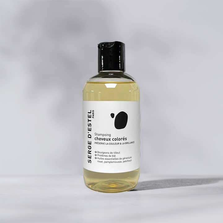 Shampoing cheveux colorés 250ml Cosmos Natural 100% Vegan pour la vente par Serge D'Estel