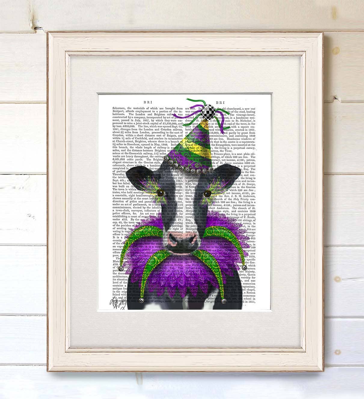 FabFunky Ltd - Wholesale Art Print - Mardi Gras Cow, Book Page1